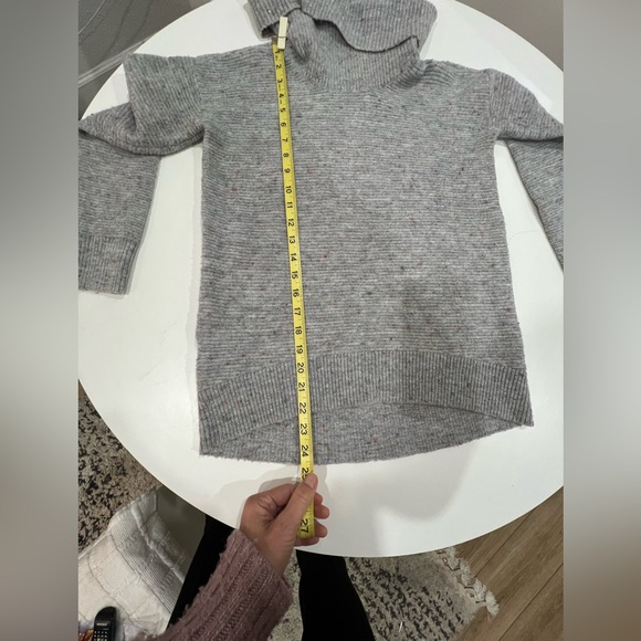 🌿🍁🌱Ann Taylor Loft Cowl Neck Gray Sweater - XSP Petites - Picture 10 of 14
